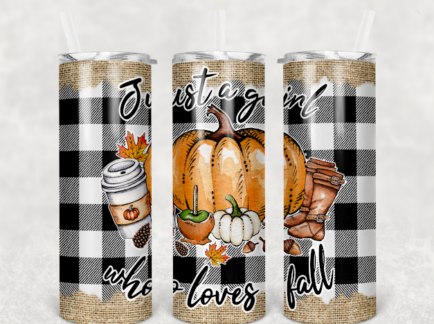 A Girl Who Loves Fall 20oz Tumbler