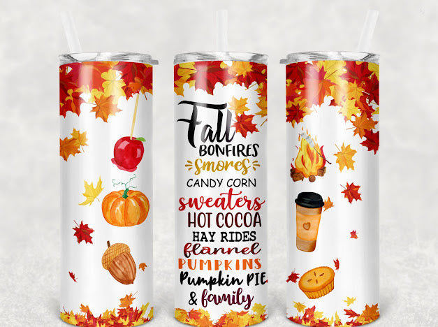 Fall Bonfires 20oz Tumbler